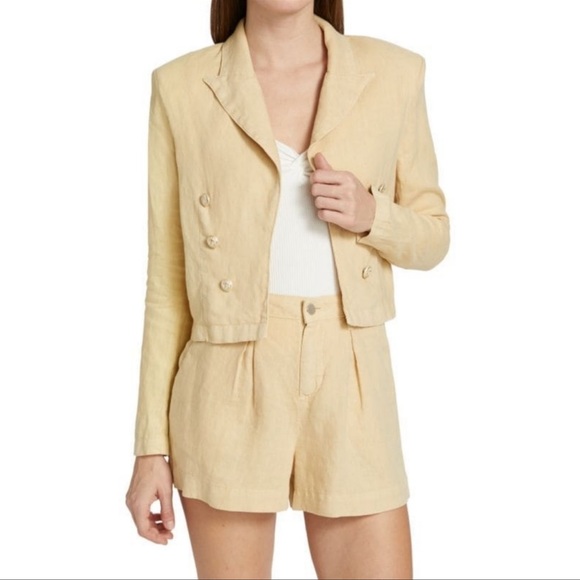 (SOLD) L'AGENCE Dolly Crop Linen Blazer - Picture 2 of 9